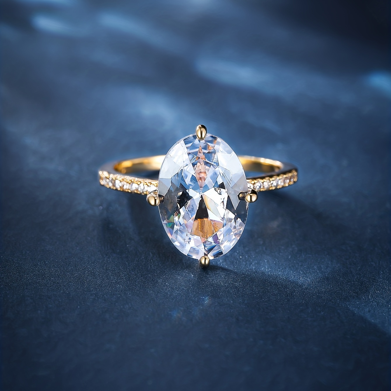 Oval CZ Ring - Perfect for Casual Attire
